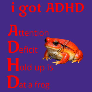 ADHD Frog - Cloke Mens Outline Tee Design